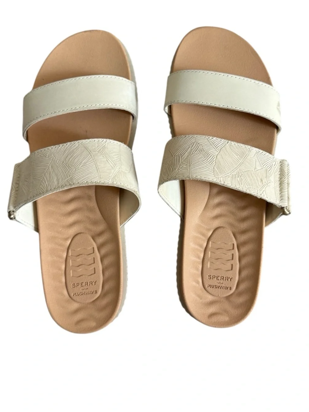 Sperry Waveside Plushwave Womens Tan Beach Walking Casual Slide Sandals - Picture 2 of 4